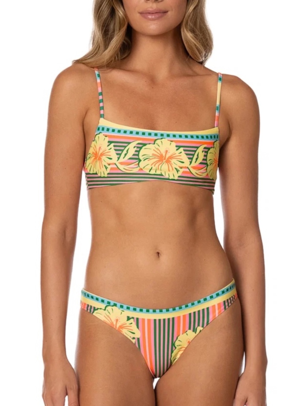 Maaji Striped Paradise Bikini Medium NWT